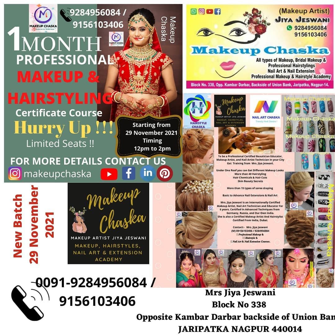 Top Professional Bridal Makeup Artist Nagpur Hairdresser Nail Salon​