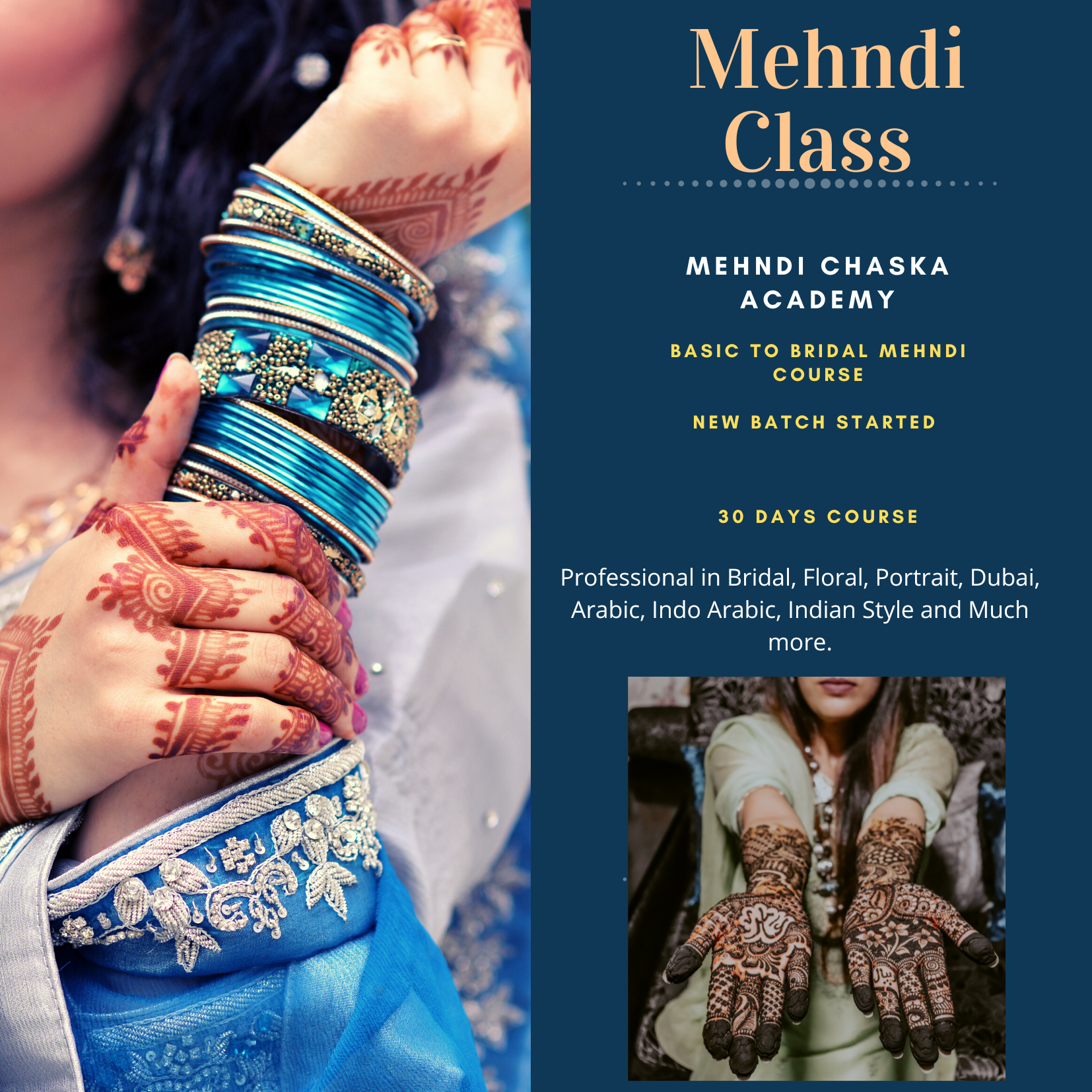 Mehndi Basic to Advanced Online Course in Hindi